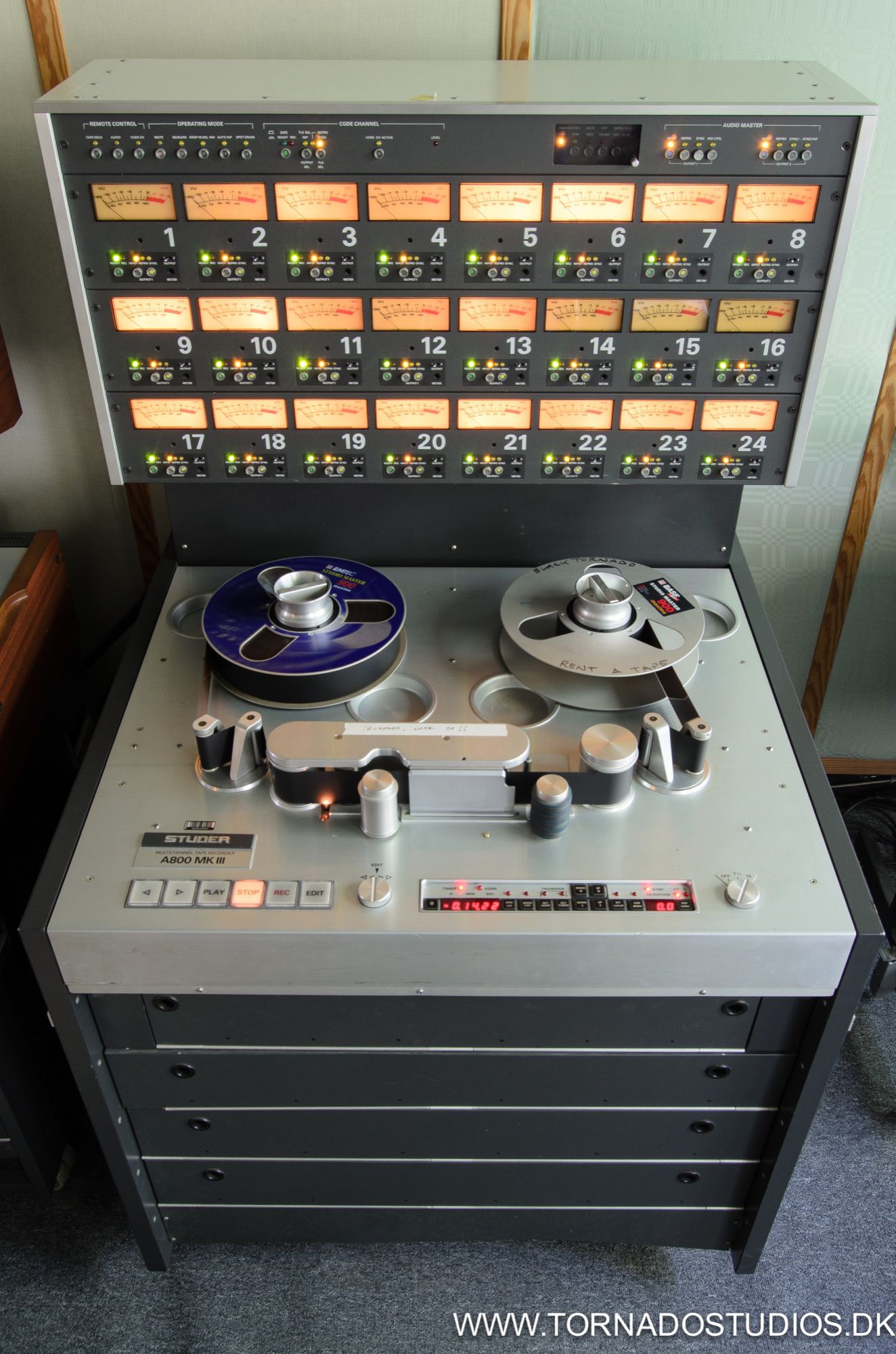 Studer A800 16 track 2 inch analog tape machine